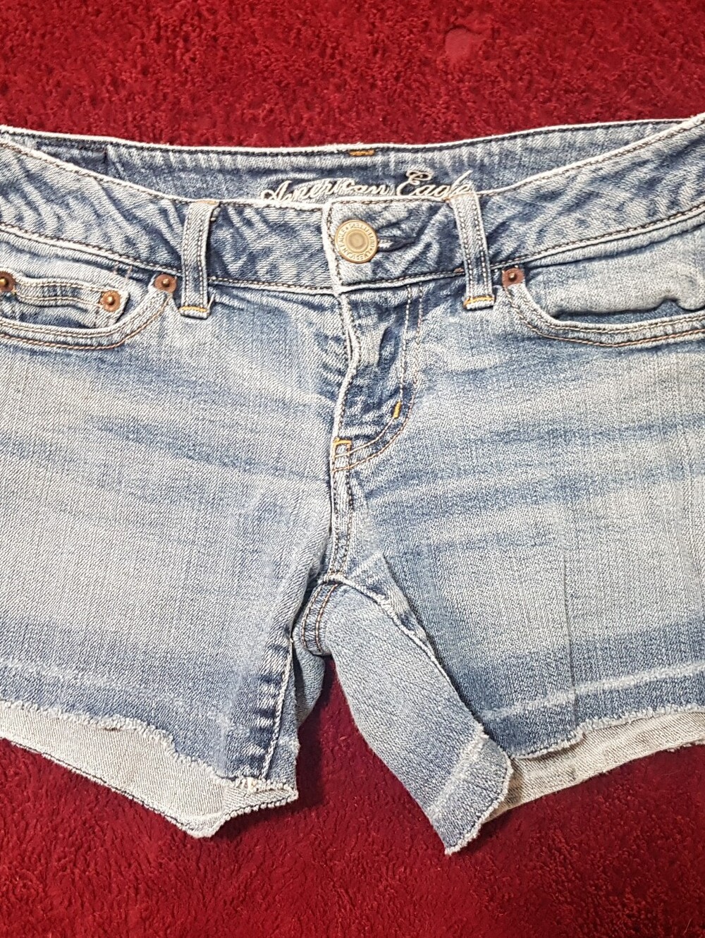 American Eagle Light Blue Stretch Denim Shorts